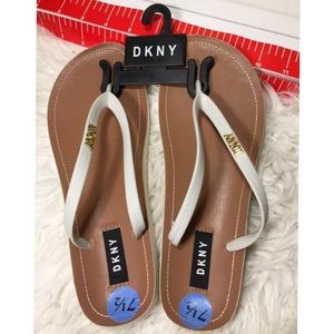 DKNY Women’s White Flip Flop Sandals